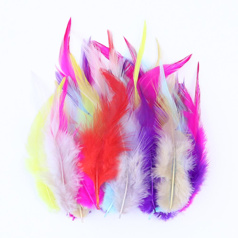 10-15cm Purple Chicken feather Natural Rooster feathers Fly-tying Material Cock Plumas for craft Dream Catcher Jewelry Decor