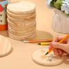 Round Coasters Burlywood Blank Wooden Coasters DIY Wood Kit  Crafts