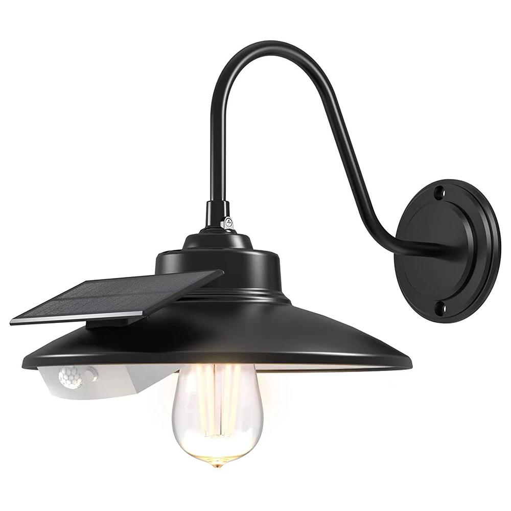 

Retro Barn Light Solar Powered Edison Light Bulb 3 Modes Motion Sensor Waterproof Outdoor Wall Lamp A