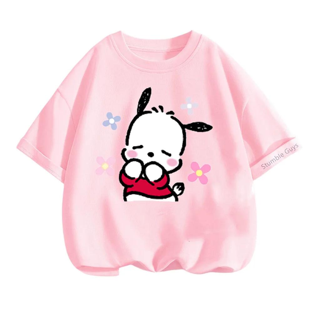 Children's Casual T-Shirt Summer Sanrio Cartoon Short Sleeve Boys' and Girls' Clothing