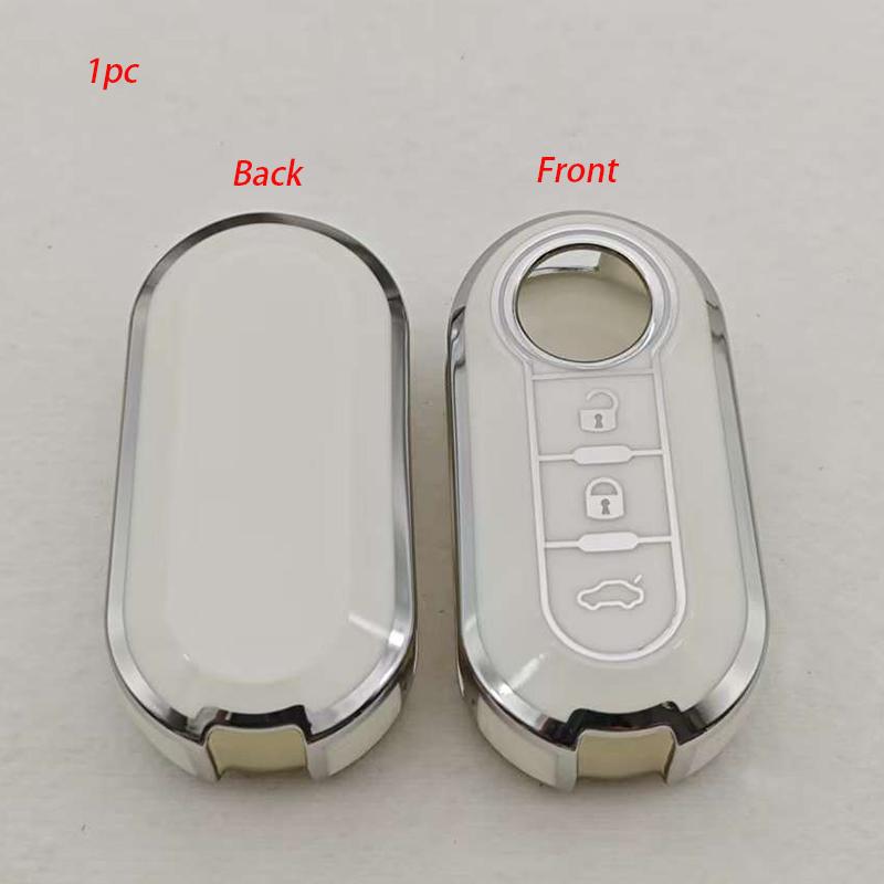 Yeni TPU Araba Çevirme Anahtar Kılıfı Kabuk FIAT 500 Ducato Punto Panda Lancia Musa Citroen Jumper Peugeot Boxer Aksesuarları