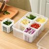 Fresh-Keeping Scallion, Ginger, Garlic Storage Box - Plastic Sealed Jar for Refrigerator