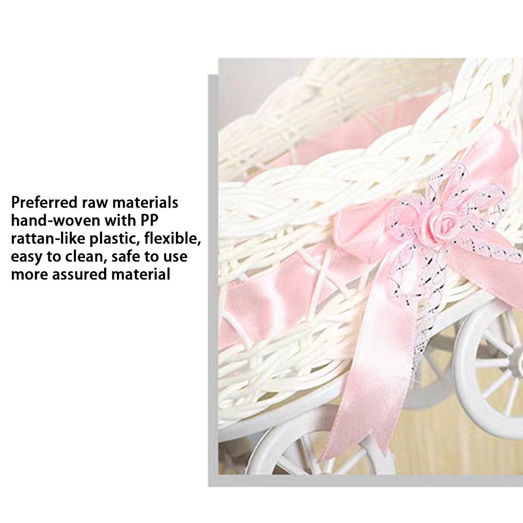 Tricycle Flower Basket Wedding Decor Candy Storage Suitable For Home And Outdoor Birthday Decoration