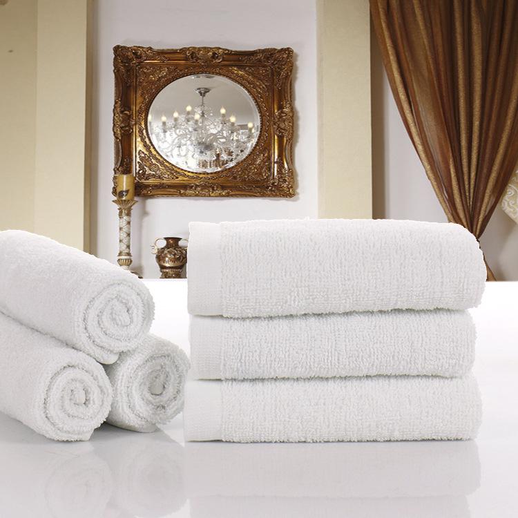 White Cotton Bath Towel - Absorbent & Durable, Perfect for Hotels & Guest Houses