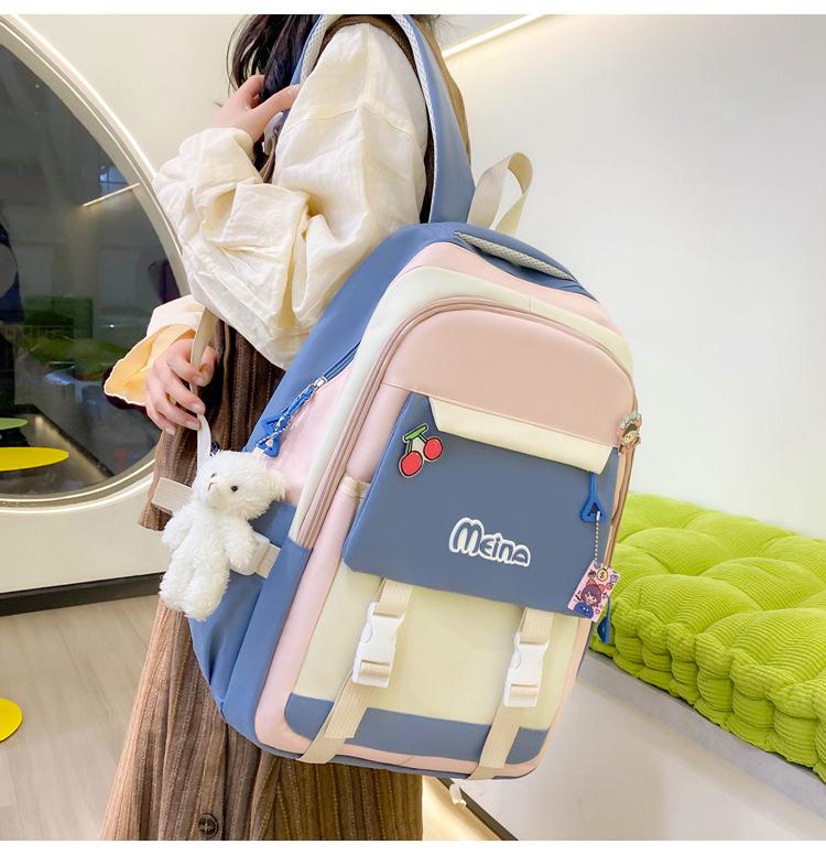 Schoolbag Female Junior High School Student Backpack Student Large Capacity Schoolbag