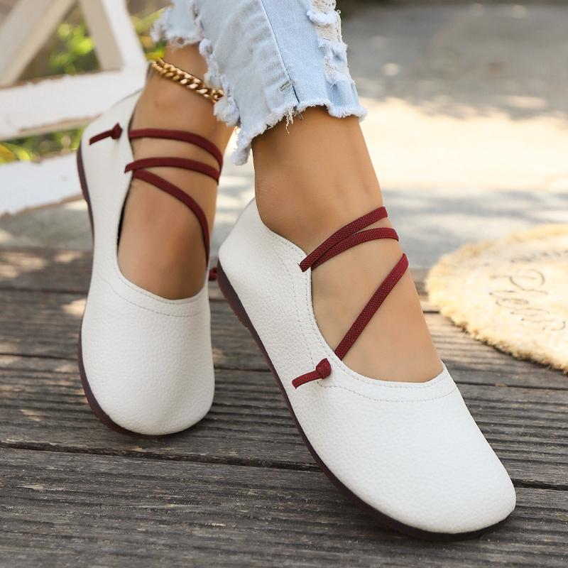 Fashion Women's Square Designer Sandals New Casual Flat Shoes Lightweight Brand Leather Flats Vintage Narrow Band Luxury Shoes