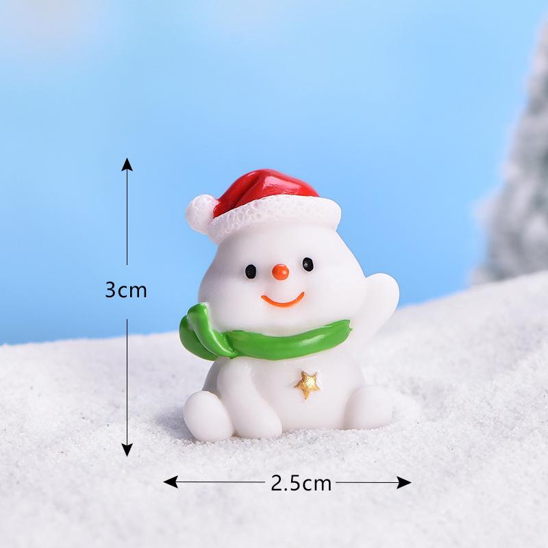 Santa & Snowman Micro Landscape DIY Bonsai Ornament - Christmas Gift Decoration