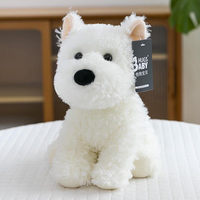 Cute Simulated Dog Plush Toy Children's West Highland Doll Cute Pet Husky Home Decoration