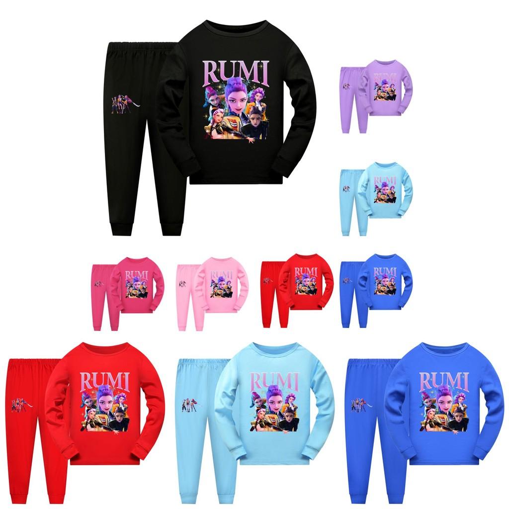 Kpop Demon Hunters Children Short Sleeve Shorts Pajama Set For Sleepwear And Family Comfort