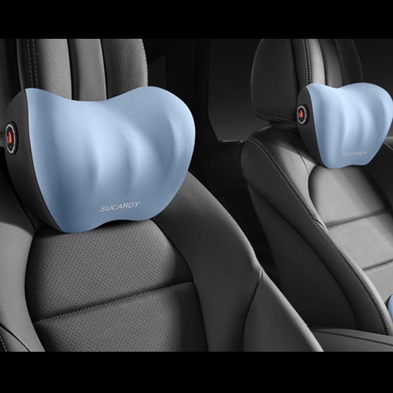 

Car Lumbar and Headrest Support Pillow - Memory Foam Cushion for Comfort and Protection