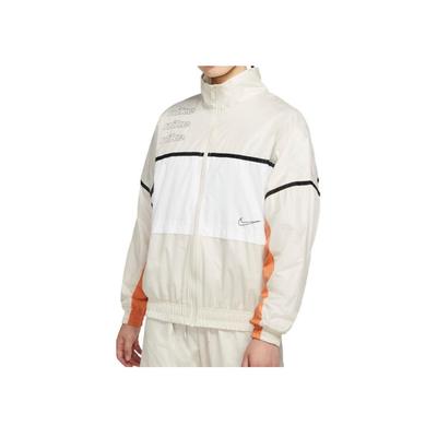 Logo Patchwork Loose Stand Collar Windbreaker Men Jacket Multicolor Light-Bone CU6390-072