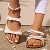 N Nü Age Reduction Bow Flat Slippers Summer Fashion Casual Lightweight Outdoor Sandals