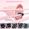 Pink Universal Car Phone Holder With Metal Hook Clip For Air Vent Mounting: Secure And Adjustable Cell Phone Stand For Iphone