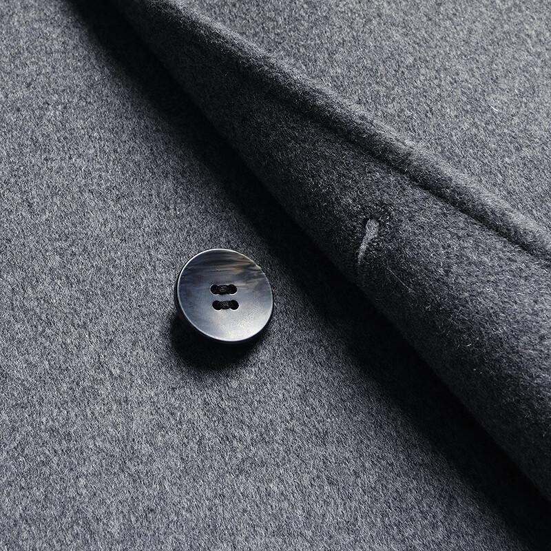 FAPAI Men's Long Wool Blend Overcoat with Detachable Down Liner