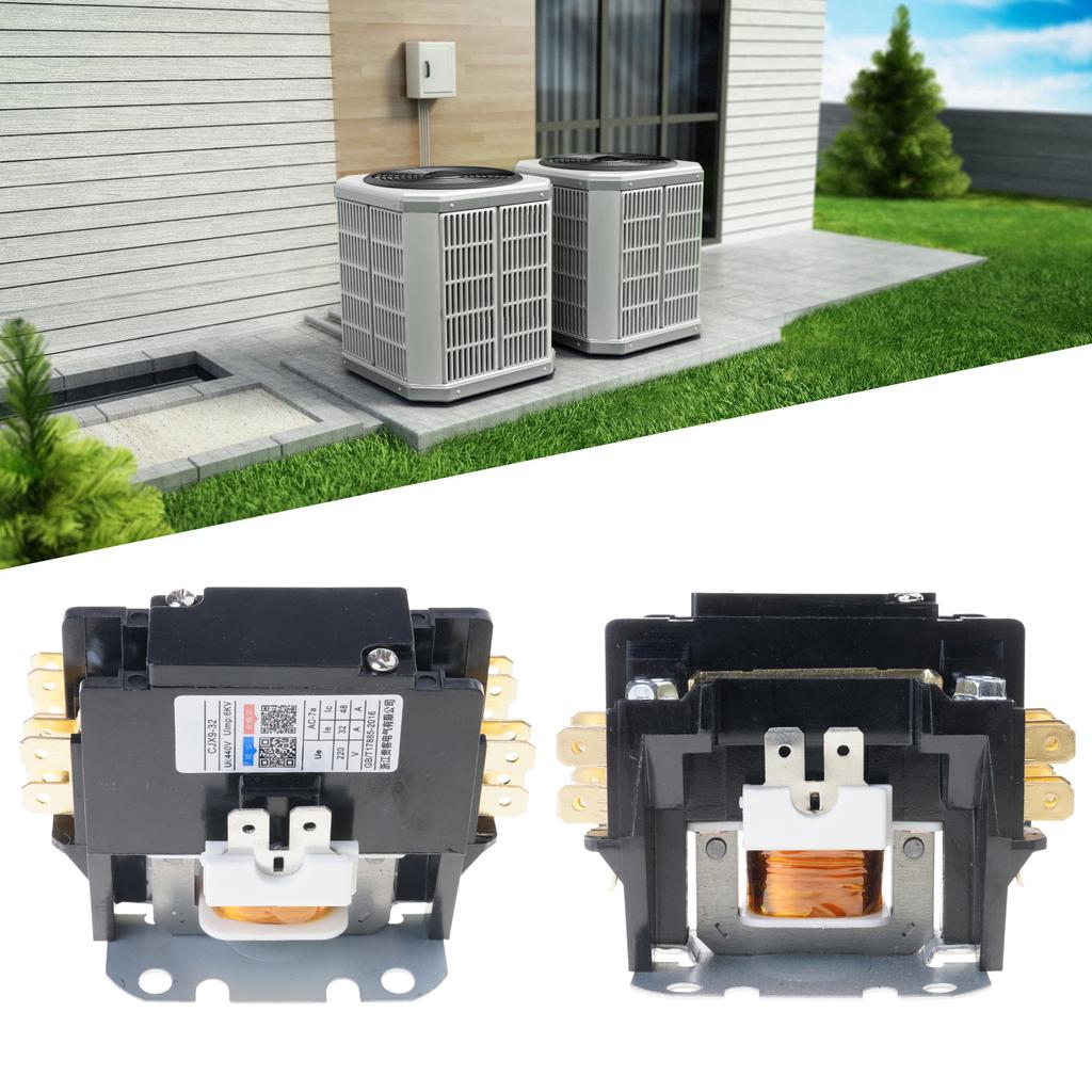 Portable Contactor 220V Coils Accessory for Air Conditioners Heat Pumps and Refrigeration Systems 130A Poles 30A
