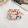 Cartoon Printing Mini Canvas Coin Purse Multifuctional Small Lipstick Bag Jewelry Packing Bag Card Holder