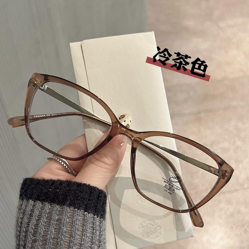 TR90 Material Glasses Frames for Men Women Cat Eye Shape Anti Blue Light Eyewear Stylish Unisex Optical Frames