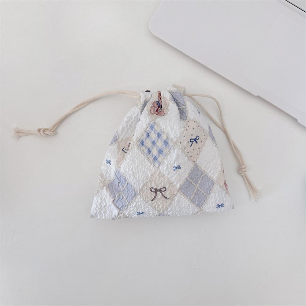 

Милый милый медведь мультфильм завязывающийся шнурок карман женские сумки косметичка косметичка большой емкости кошелек для монет мешочек