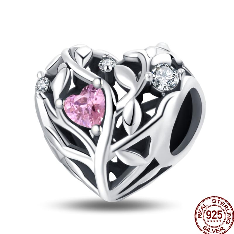 Copper Shiny Zircon Classic Classical Flower Series Charm Beads Suitable Fit 3Mm Original Charm Bracelet