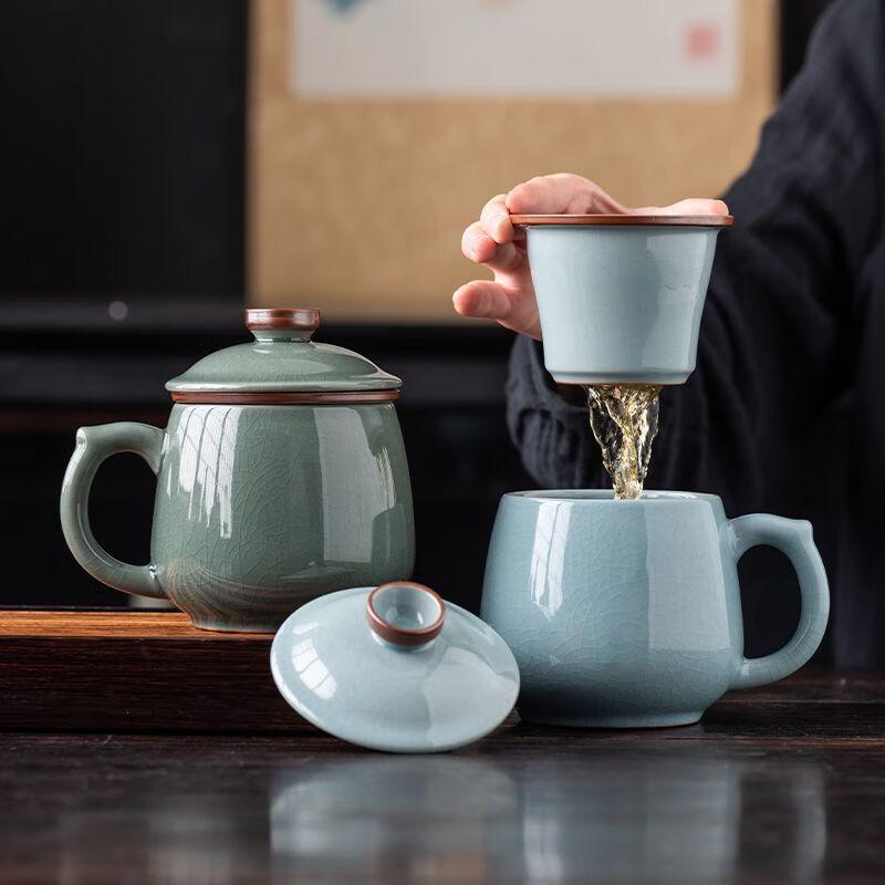 Ru Kiln Ceramic Tea Mug with Filter