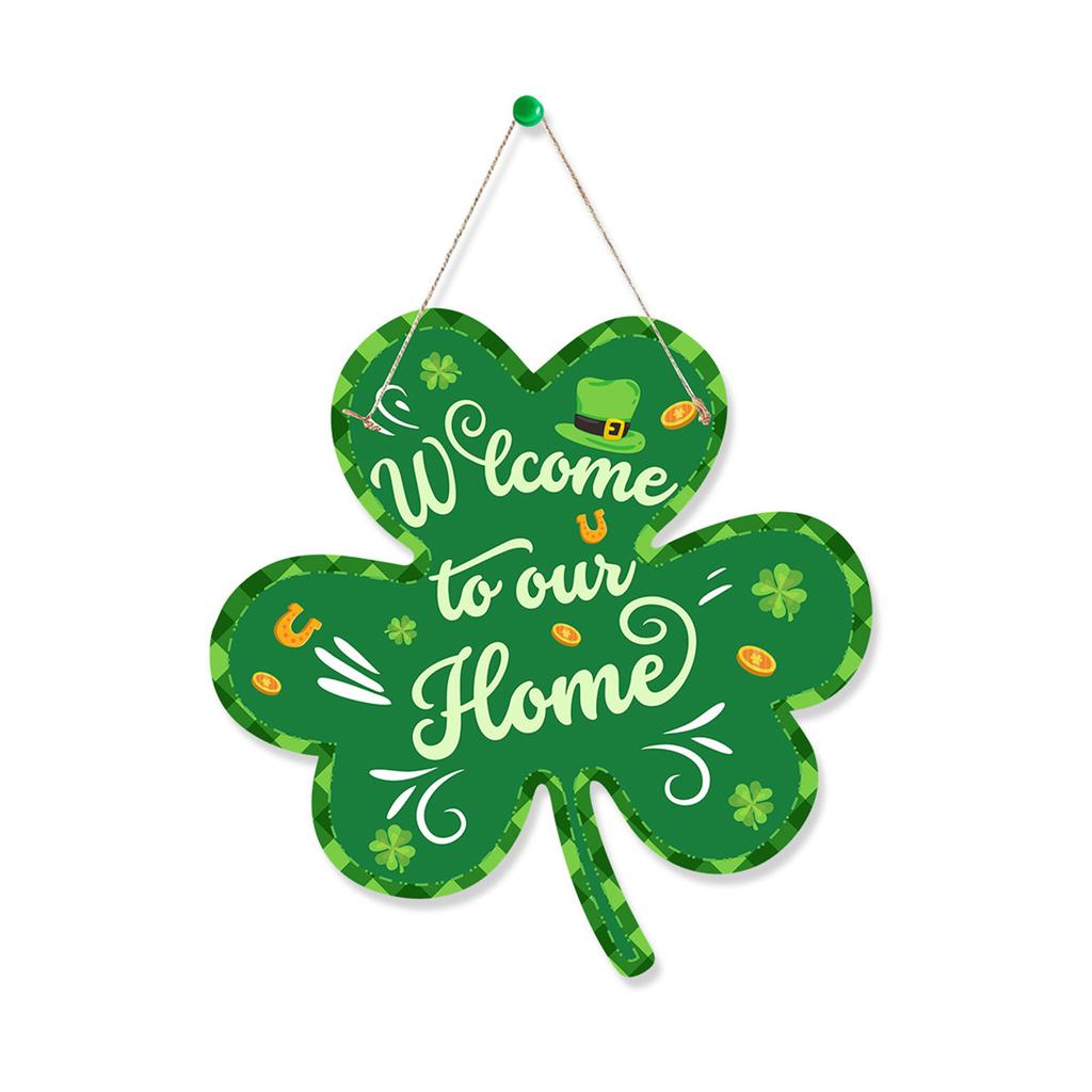 Quality Luck Leaves Door Sign Add Vibrantly Holiday Spirits to Porch or Entryway Irish Hanging Door Decorations
