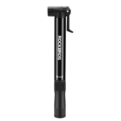 Small Hand-held Bicycle Pump with Bicycle Frame Holder and Screwdriver, Black