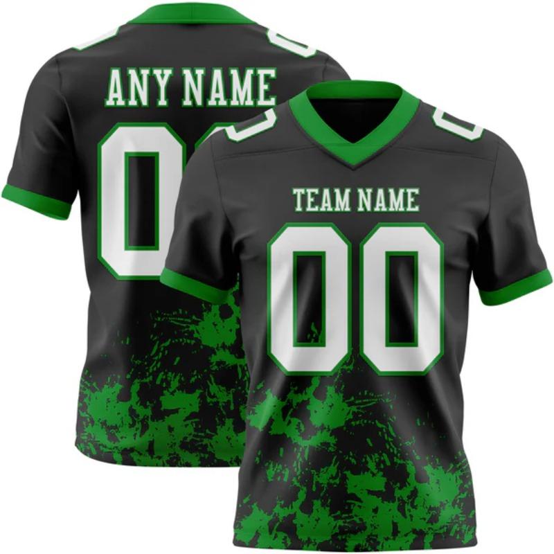 Custom Graffiti Style American Football Jersey Personalized Diy Team Name Number V Neck Breathable Sport Uniform For Men Women