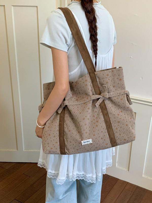 2026 Trendy Polka Dot Women's Lightweight Summer Tote - Large Capacity Shoulder Bag