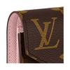 Louis Vuitton Πορτοφόλι Victorine Μονόγραμμα Καφέ Καμβάς/Ροζ Μπαλερίνα Ροζ Γυναικεία Πορτοφόλια M62360