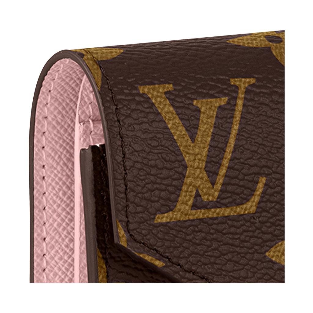 Louis Vuitton Πορτοφόλι Victorine Μονόγραμμα Καφέ Καμβάς/Ροζ Μπαλερίνα Ροζ Γυναικεία Πορτοφόλια M62360