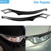 For Toyota Previa ACR50 2006-2012 Real Dry Carbon Fiber Front Headlight Eyelid Eyebrow Cover Panel Decorative Car Accessories