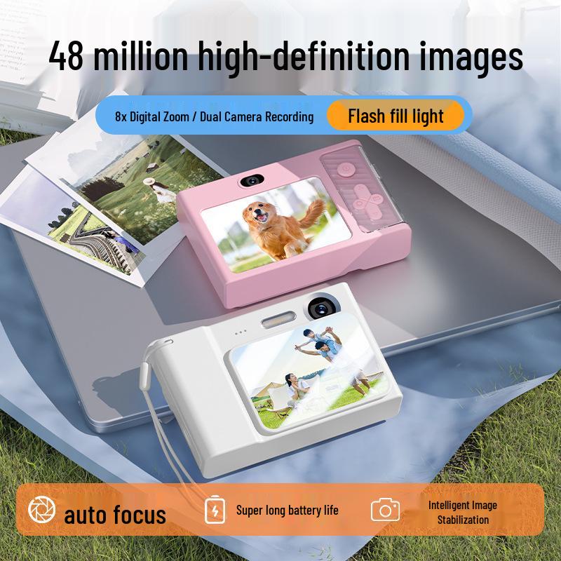 Just Fish Cloud HD Slide-out Dual Lens Portable Student Camera