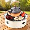 1pc Portable Barbecue Charcoal Stove Stainless Steel Split Barbecue Stove Round Non-stick BBQ Rack For Outdoor Camping (without Carbon)