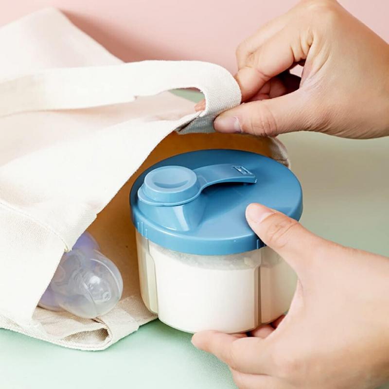 PP Infant Milk Powder Storage Box - Sealed Snack Dispenser for Travel, Spice Beige, BPA-Free, Durable Design