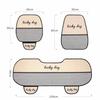 Four-season Models Car Cushion Non-slip Breathable Cartoon Linen Free Car Seat Cushion