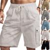 Pantalon de travail pour homme à la mode Été Homme Lin de bambou Plage Décontracté Short