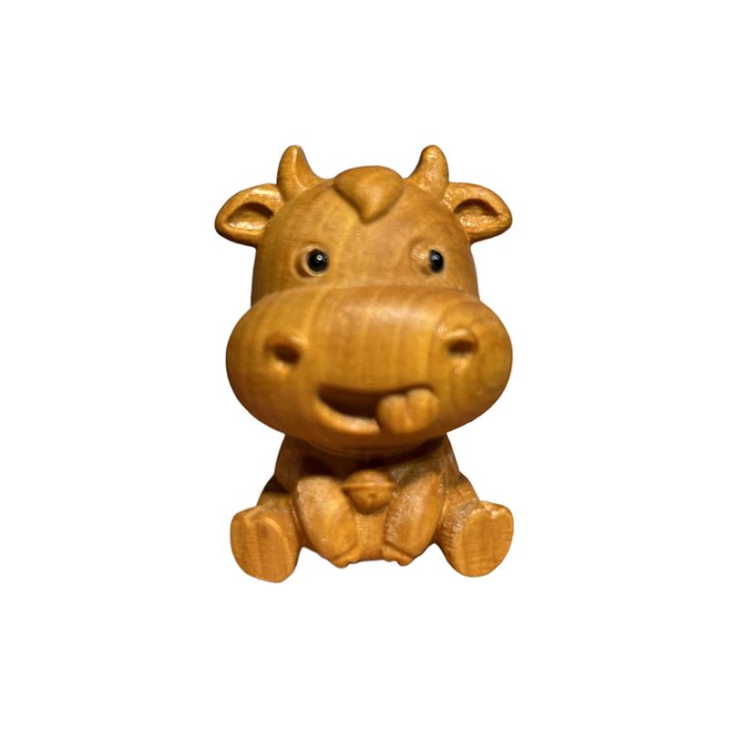 1PC Small Animal Statues Wooden Hand Carved Animal Statue Tea Pet Palm-Sized Home Decor Gift Sculpture