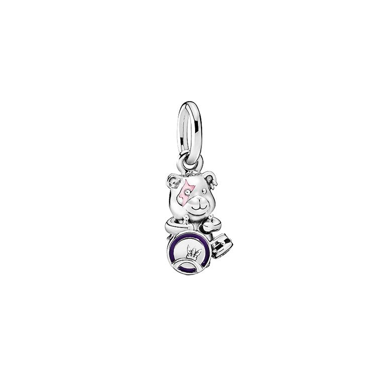 Pandora Punk Band Theodore Bear Pendant Unisex Accessories 798281ENMX Silver