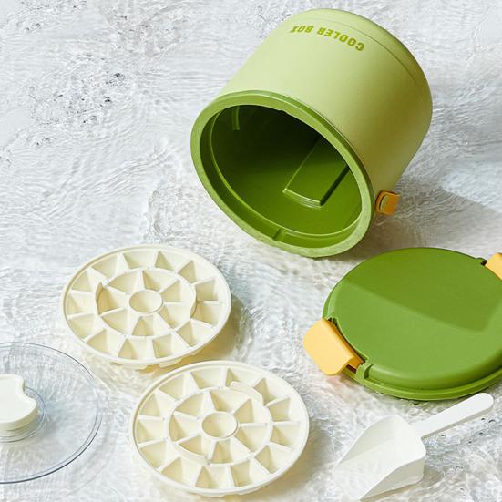 Ice Insulation Bucket Silicone Ice Mould Grid Ice Cube Trays Portable Ice Balancer Kettle Portable Ice Making Gadget