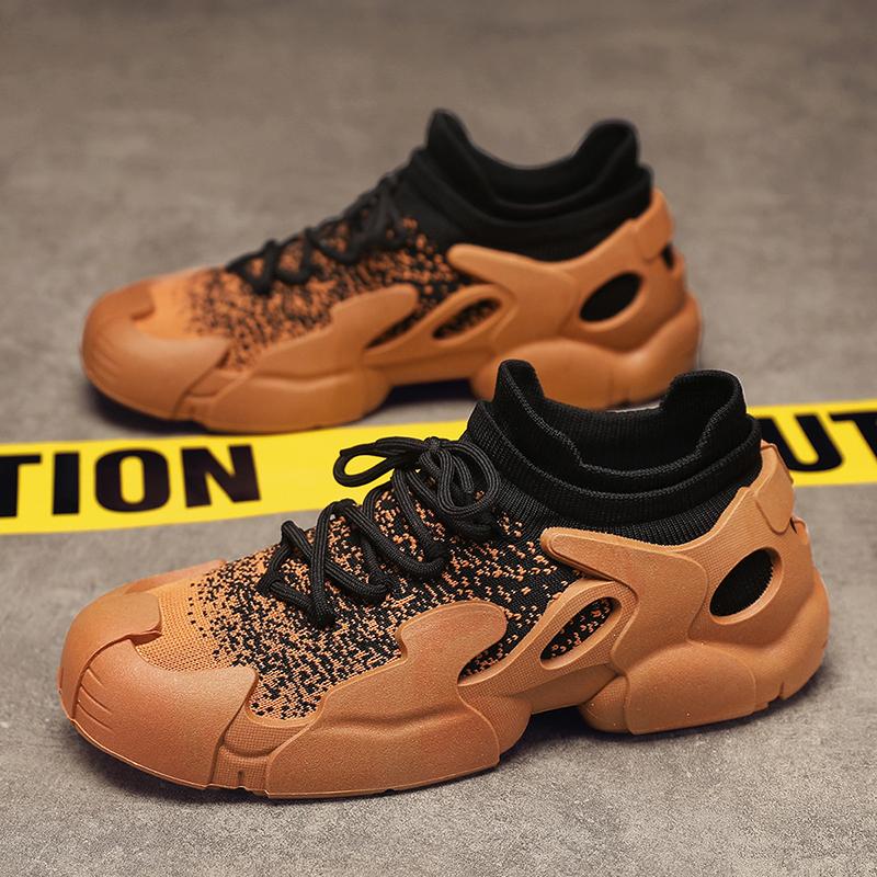 High-top Socks Shoes Octopus Breathable Mesh Men Sneakers Comfortable Thick Sole Running Sports Shoes Trend Walking Footwear