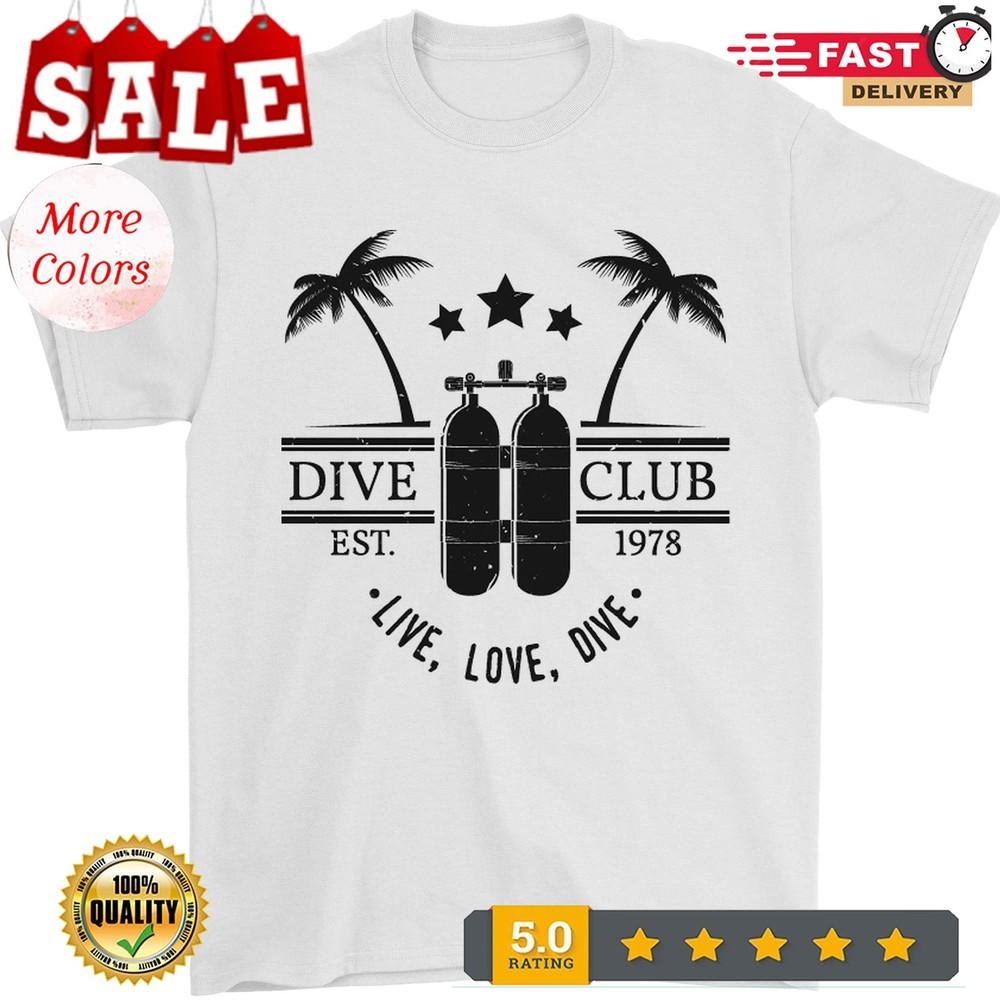 

Live Love Dive Funny Scuba Diving Diver Mens T-Shirt L