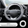 100PCS Disposable Steering Wheel Covers,Disposable Steering Wheel Protector with Elastic for Avoiding Scuffs & Scratches,Universal Car Steering Wheel
