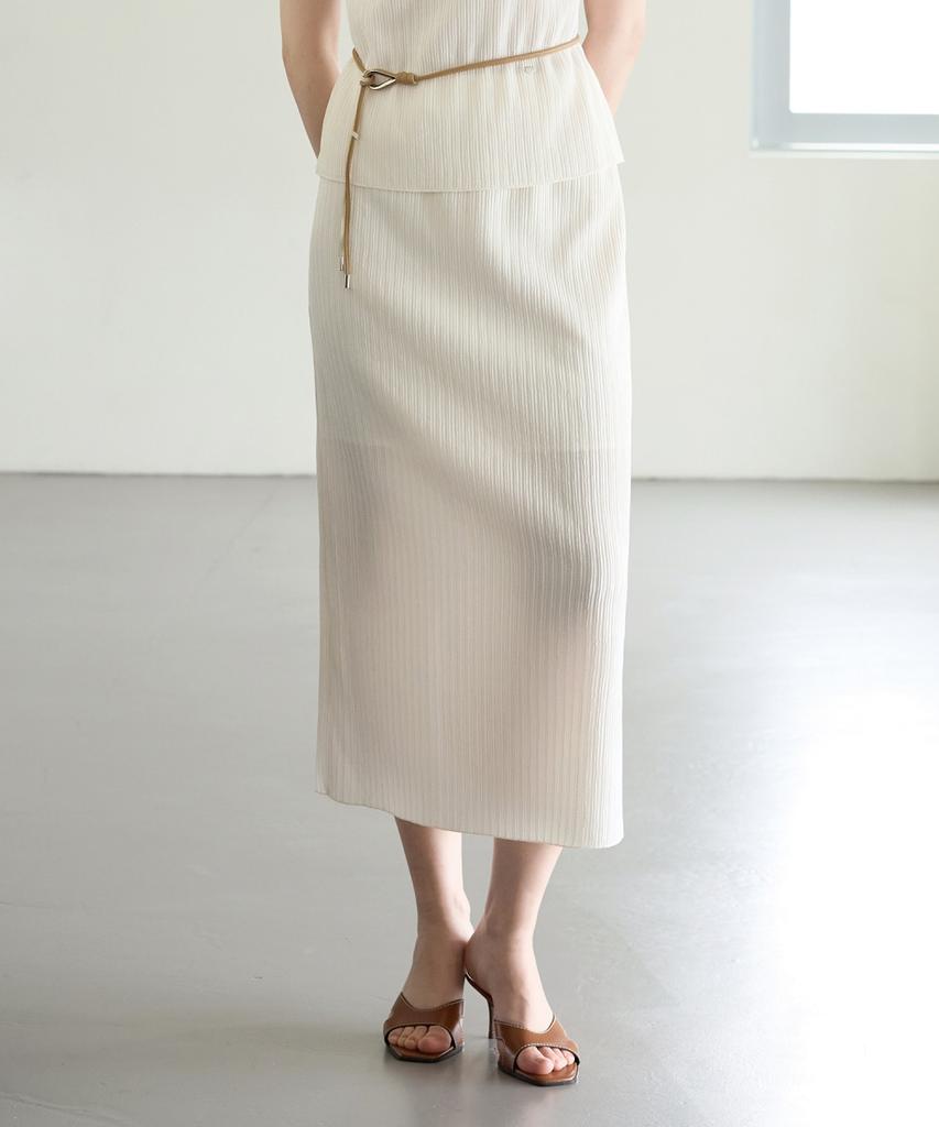 Ollibeudeollibeu H-Line Pleated Elastic Skirt Ow6Ms4580