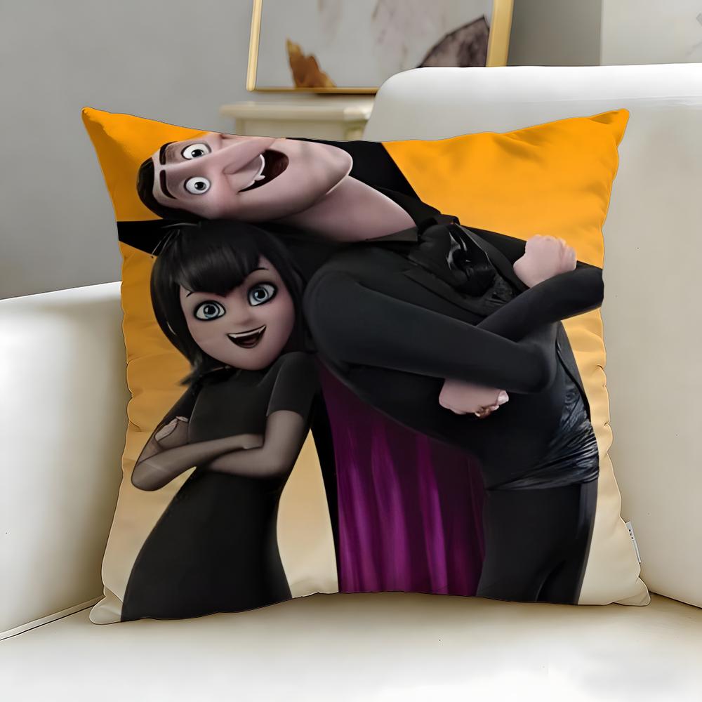 animated movie Hotel Transylvania Cushion Cover Soft  EasyWash Pillow Case  Versatile for Couch Bed Travel and Office