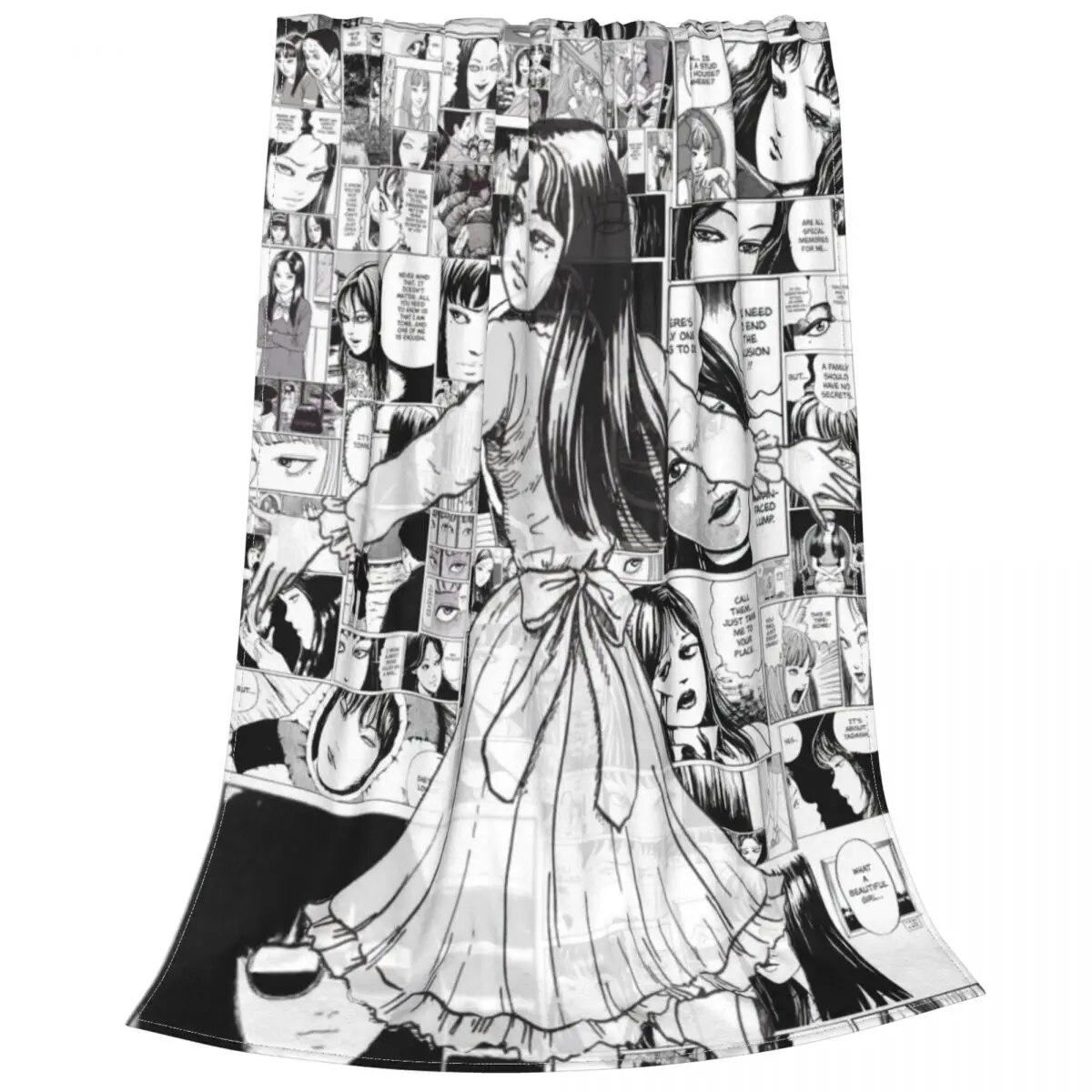 

Одеяло Junji Ito Tomie Kawakami, фланелевое милое легкое тонкое одеяло в стиле каваи в стиле аниме для постельных принадлежностей, дивана, покрывала 125x100cm 50x40in