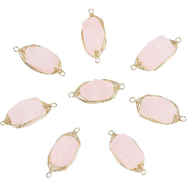 LiQunSweet 10 Pcs Genuine Amethyst Semi-Precious Gemstone Quartz Stone Heart Shape Pendants Bulk for Women Jewelry Necklace Making Findings