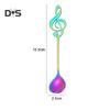 SW Oțel inoxidabil Note muzicale Cafea Lapte Linguriță de amestecare Linguriță de înghețată
