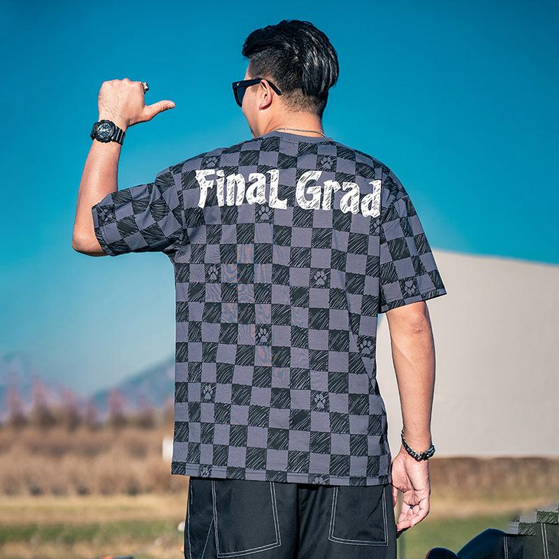 Stretch Fit Anti-wrinkle Loose Men's Short-sleeved Ice Cool Feeling Fashion Short-sleeved Top Cotton Comfortable Lightweight T-shirt