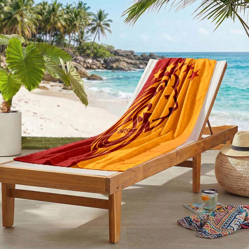 Galatasaray Fashion Beach Towel: Ideal for Summer Adventures Soft, absorbent and quick drying suitable for swimming and bathing