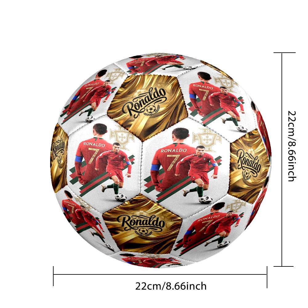 Ronaldo's Legacy Soccer Size 5 Soccer Football Machine-Stitched Indoor/Outdoor Universal Football Soccer Accessory